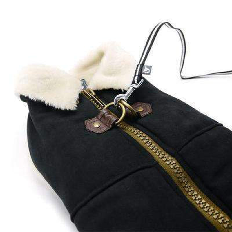 Furry Runner Coat Black, Pet Clothes, Furbabeez, [tag]