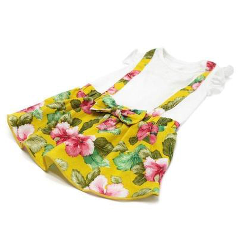 Floral Suspender Dog Dress, Pet Clothes, Furbabeez, [tag]