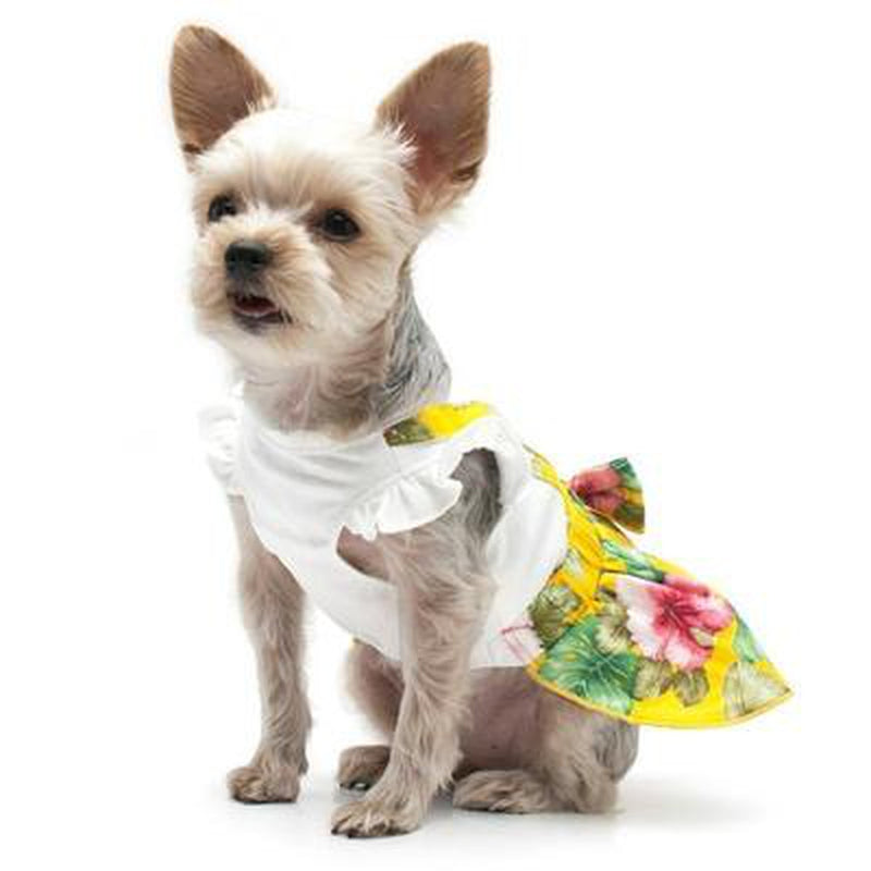 Floral Suspender Dog Dress, Pet Clothes, Furbabeez, [tag]