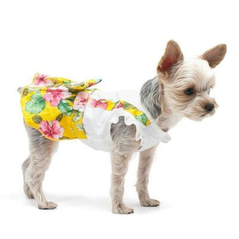 Floral Suspender Dog Dress, Pet Clothes, Furbabeez, [tag]