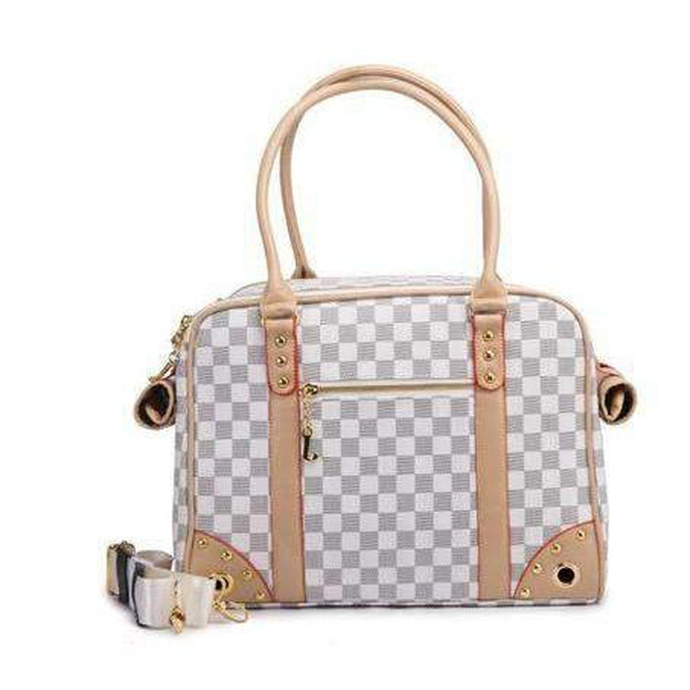 Designer Look Checkered Dog Carrier – Furbabeez