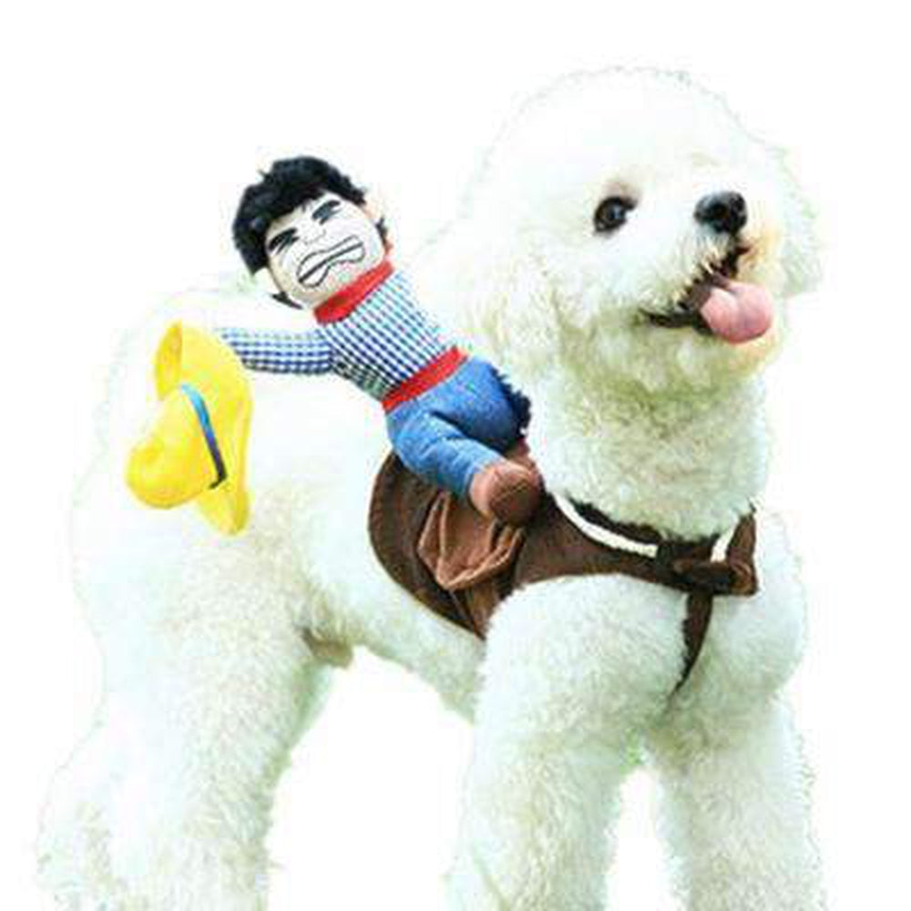 Cowboy riding dog costume hotsell